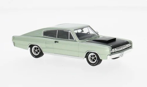 Dodge Charger 1967 Lichtgroen/Zwart - 1:43